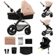 Коляска Kinderkraft 3 в 1 Moov 2 Air Sand Beige (KSMOOV02BEG0000) (5902533925773) - изображение 1
