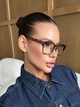 Солнцезащитные очки No Brand унисекс Dots имиджевые прозрачные с леопардовым - изображение 4