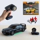 Дрифт машинка на радиоуправлении Mercedes W201 Mini Drift 1:43, 4WD, до 15 км/ч, LED подсветка, USB зарядка, для дрифта (Черный) - изображение 1
