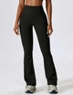 Спортивные женские леггинсы-клеш Flare с бразильским пуш-ап эффектом Bell Bottoms Leggings Premium для фитнеса и йоги M Черные (Flare94NeroBlackM) - изображение 1