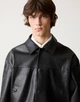 Чоловіча куртка зі штучної шкіри Pull&Bear 3716/563 L - изображение 4