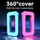 RGB кольцевая LED лампа ZGRL-01 цветная с мини-штативом и магнитным держателем для смартфона - изображение 3