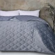 Покривало MirSon 5052 Velor charm Dark grey 200х220 см (2200008376918) - зображення 1