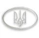 Наліпка Avtoaks "Тризуб" 120х80мм срібло - зображення 1