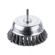 Щетка чашечная 100 мм для дрели, 1/4" (пучки витой проволоки) INTERTOOL BT-3100 - изображение 1