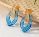 Женские сережки акриловые jewelry Голубые- кофейные - изображение 2