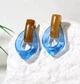 Женские сережки акриловые jewelry Голубые- кофейные - изображение 8