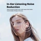 Бездротові навушники Langsdom TN17 з шумоподавленням, Bluetooth 5.4 та мікрофоном, ігрові вакуумні TWS навушники для телефону, до 30 годин роботи - зображення 3