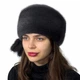 Женская меховая шапка из норки Меховой Стиль Кубанка мягкая 54-60 Графит (034/E) - изображение 3