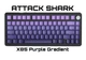 Клавіатура Attack Shark X85 Purple Gradient Бездротова Ігрова Механічна. 2.4G/Bluetooth/Кабель. Батарея 5000mAh. 75% White Jade Switch. - зображення 1