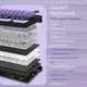 Клавіатура Attack Shark X85 Purple Gradient Бездротова Ігрова Механічна. 2.4G/Bluetooth/Кабель. Батарея 5000mAh. 75% White Jade Switch. - зображення 3