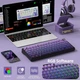 Клавіатура Attack Shark X85 Purple Gradient Бездротова Ігрова Механічна. 2.4G/Bluetooth/Кабель. Батарея 5000mAh. 75% White Jade Switch. - зображення 5