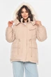Куртка-парка женская однотонная светло-бежевого цвета Fashion размер 48 (211145) - изображение 1