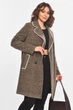 Пальто жіноче однотонне бежевого кольору Fashion розмір 48 (211200) - зображення 2