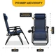 Раскладное кресло шезлонг LEOBRO Zero Gravity Navy Blue (LB-ZGC-F1-NVY) - изображение 6