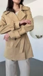 Тренч женский элегантный светло-бежевый М р1541.8888 - изображение 5