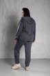 Женский спортивный костюм на молнии с капюшоном графит 5XL - изображение 5