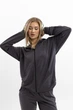 Женский спортивный костюм на молнии с капюшоном графит 5XL - изображение 8