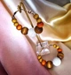 Жіночі сережки Кільця з намистинами jewelry Різнокольорові - зображення 3