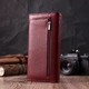 Кошелек для женщин из натуральной кожи с геометрическим клапаном ST Leather 22547 Бордовый - изображение 7