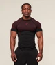 Футболка "Gymshark" компресійна чоловіча спортивна для тренувань чорна з червоним S - изображение 1
