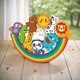 Детская деревянная игра-балансир Tooky Toy Панда с друзьями, 11 предметов ( HP095 ) для малышей от 18 месяцев - изображение 4