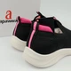 Мокасины, текстильные кроссовки для девочки Apawwa (Z2401P black-fuchsia) Размер 37, 24.2 см - изображение 6