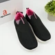 Мокасины, текстильные кроссовки для девочки Apawwa (Z2401P black-fuchsia) Размер 37, 24.2 см - изображение 7