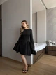 Платье клеш из костюмной ткани черного цвета 37299 42/44 - изображение 2