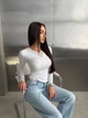 Жіночий лонгслів з мереживом Uaclothes 48-52 Молочний (like37350-177821361) - изображение 4