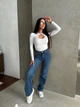 Жіночий лонгслів з вирізом крапля Uaclothes 48-52 Молочний (like37355-177871361) - зображення 1