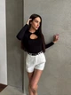 Жіночий лонгслів з вирізом крапля Uaclothes 42-46 Чорний (like37356-177881360) - зображення 2