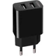 Сетевое зарядное устройство Gelius Simple 12W / 2.4A 2xUSB Black (GP-HC059) - изображение 1