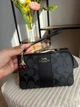 Гаманець чорний сірий Signature Canvas натуральна шкіра + подарункове пакування - изображение 7