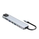 8 в 1 USB-C хаб адаптер Type-C 4K 30Hz конвертер Ethernet USB 3.0 USB C док-станція розгалужувач для ноутбука для Macbook Hub (UUSB3.0_to_HDTV) - зображення 5