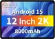 Планшет ODEA A12 12" (4+8)/128Гб 5G 8-ядер Android 15 8000 мАч Черный-голубой - изображение 1