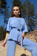 Жіночий костюм з двонитки оверсайз з укороченими брюками Seventeen S Блакитний (2000000148724) - зображення 2
