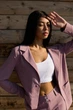 Жіночий костюм із американського крепу з жакетом і брюками Seventeen L Бузковий (2000000170053) - изображение 4