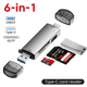 Переходник 6 в 1 (USB, Type-C, Micro-USB, TF, SD), OTG Адаптер-Хаб, концентратор, Hub, разветвитель - изображение 1