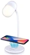 Lampa biurkowa LED Grundig 3w1 ładowarka do telefonu, głośnik Bluetooth Biała G254 (8711252472546) - obraz 2