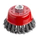 Щетка чашечная 75 мм М14 (пучки витой проволоки) INTERTOOL BT-2075 - изображение 1