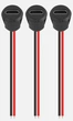 Врізний роз'єм USB Type C чорний круглий 2-контактний з проводами гніздо мама - зображення 1