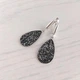Сережки Hand Made з кристалами Swarovski Rocks чорного відтінку Grey Metalisee - зображення 4