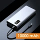 Повербанк 10000 мАч Power Bank Hinne білий з швидкою зарядкою QC USB 3.0, Type-C LED-дисплей - зображення 4