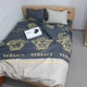 Постільна білизна KoTetextile бязь голд двоспальна 180-215 см 70-70 2шт з резинкою версаче темно-сірий - изображение 2