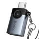 Перехідник Type-C to USB 3.0 HOCO UA46C Victory з LED-індикатором (OTG, 5 Гбіт/с). Grey - зображення 4