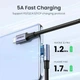 Кабель Type-C на Type-C Г-подібний UGREEN US334 Right Angle Cable Aluminium Shell (1m, 100W, 5A). Gray - зображення 5