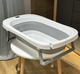 Дитяча складна силіконова ванна з термометром Twins Aqua Gray - зображення 8