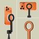 Универсальный штатив Tech-Protect L10S Bluetooth Selfie Stick Tripod Black/Orange with MagSafe (5906302352807) - изображение 10