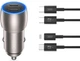 Автомобільний зарядний пристрій XO CC51 Metal Intelligent Dual PD40W with Lightning cable Silver (XO-CC51+L) - зображення 2